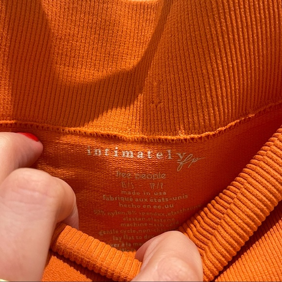 Free People Seamless Rib Bike Short in Sundried Orange (XS/S) - Picture 4 of 5